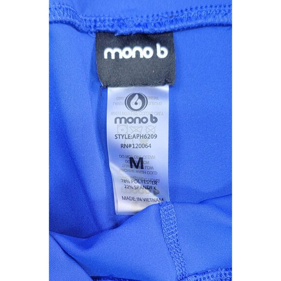 Mono B Leggings Royal Blue Booty Lifting High Waisted Womens Medium New with Tag - Picture 3 of 7
